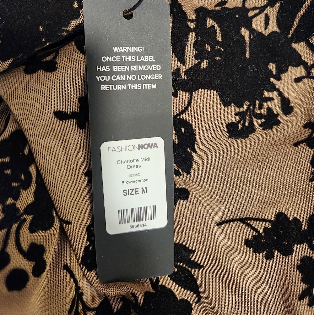 Fashion Nova Asymmetrical Black Floral Dress - Picture 7 of 7